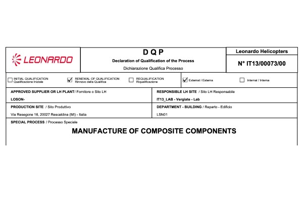 leonardo dpq helicopter loson